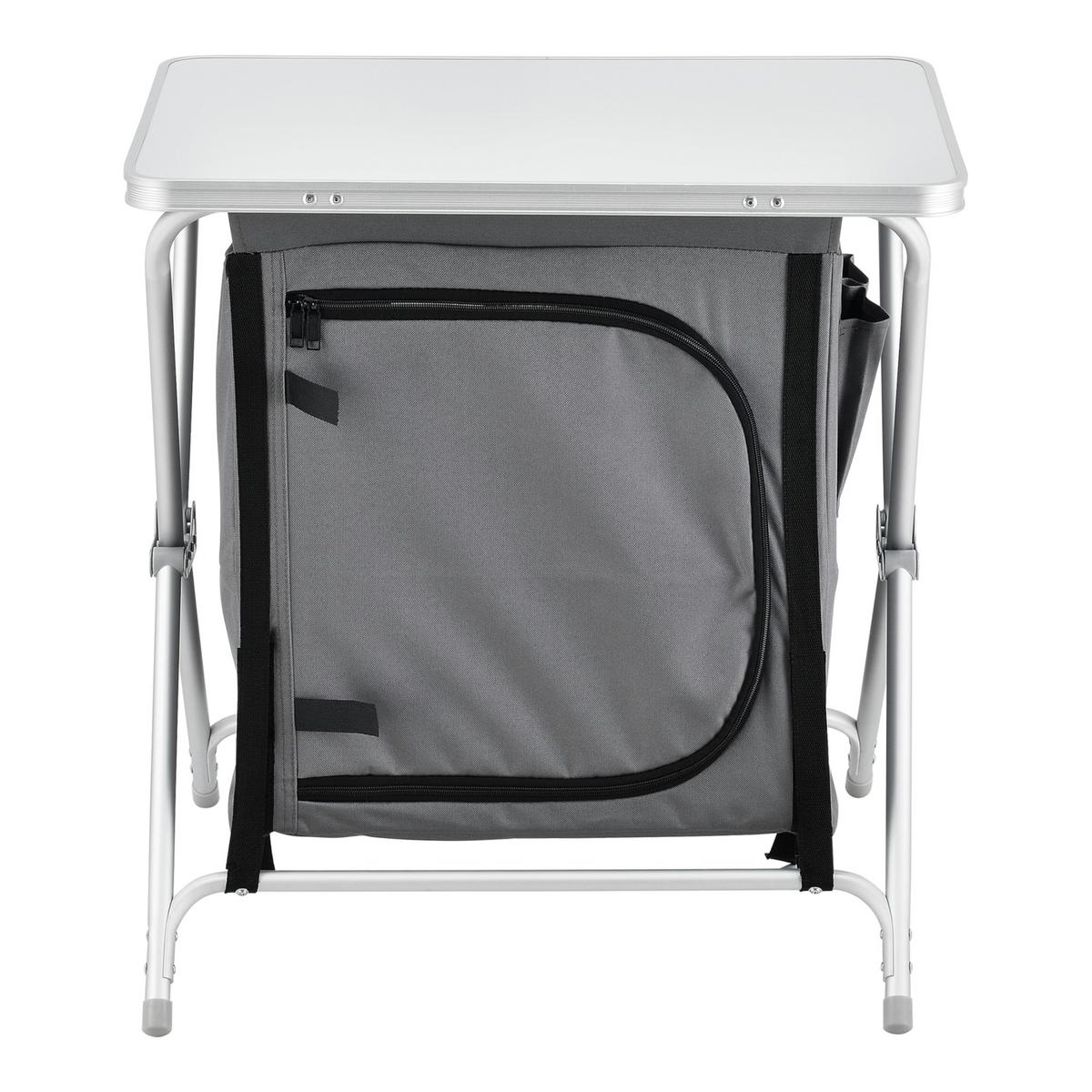CAMPINGSCHRANK Tullinge - Grau, Textil/Metall (45/60/64cm) - [en.casa]