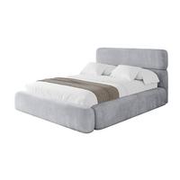 POLSTERBETT mit Bettkasten und Lattenrost, Boxbett ohne Matratze - ENORA 180x200 Hellgrau - Hellgrau, Holzwerkstoff/Textil (180/200cm) - ALTDECOR
