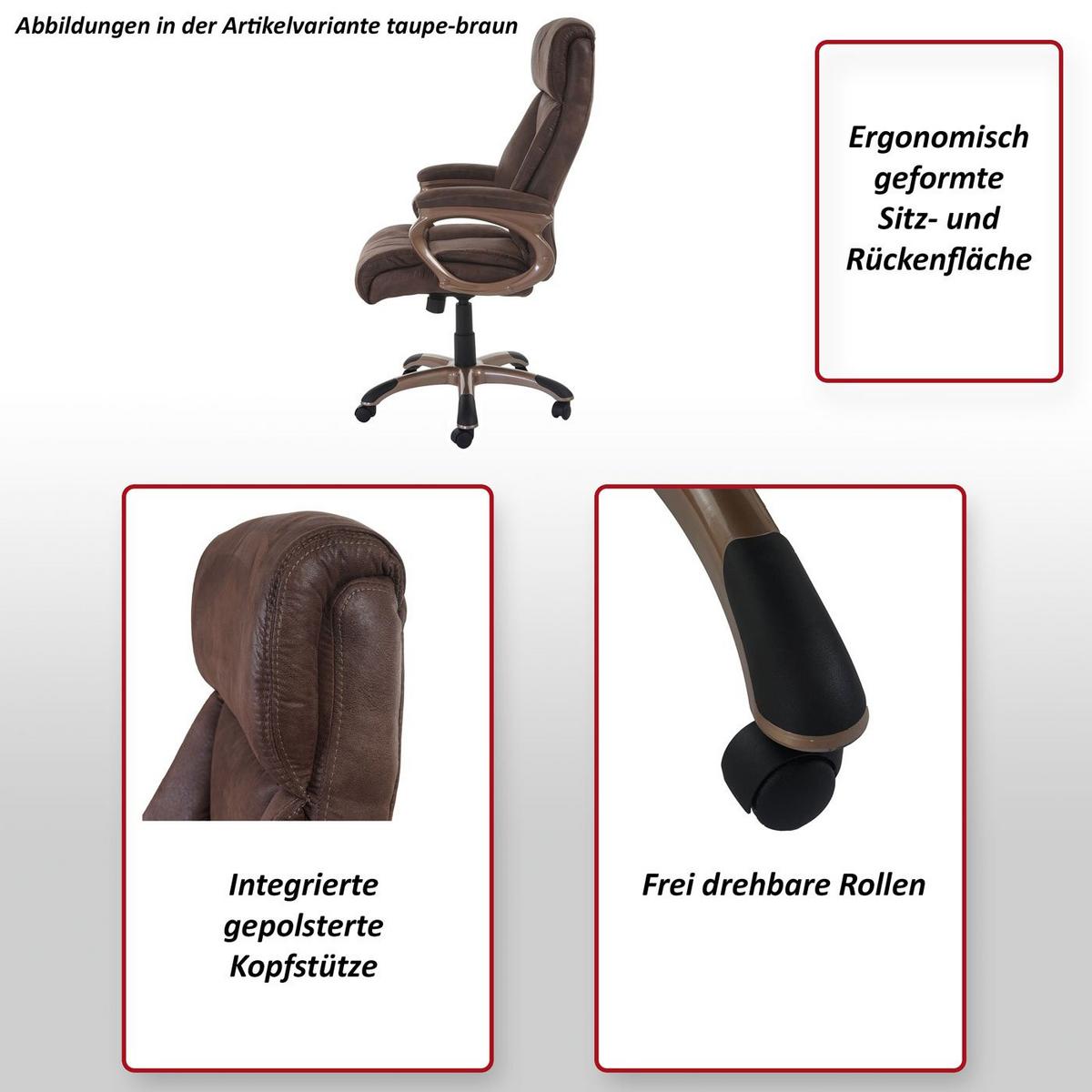 BÜROSTUHL Braun - Taupe/Braun, Textil (68/120/74cm) - MCW