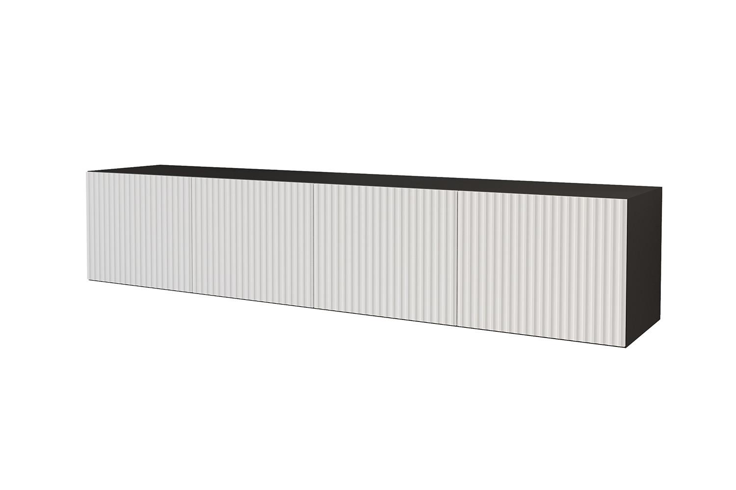 LOWBOARD NOA-2-W 2x100x40x40 cm - Schwarz / Weiß - Weiß, Holzwerkstoff (200/40/40cm) - ALTDECOR