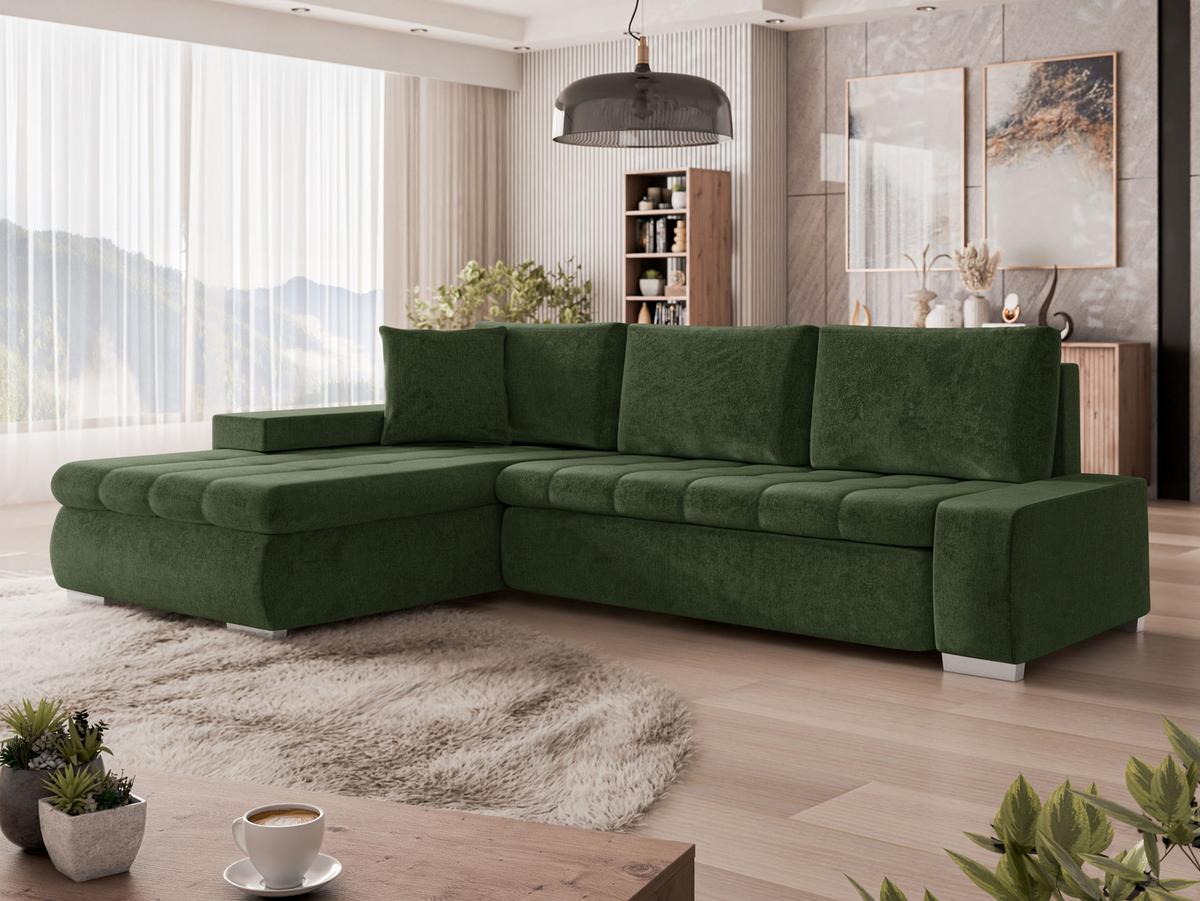 ECKSOFA Orkan Mini - Grün, Holz/Textil (265/185cm) - MIRJAN24