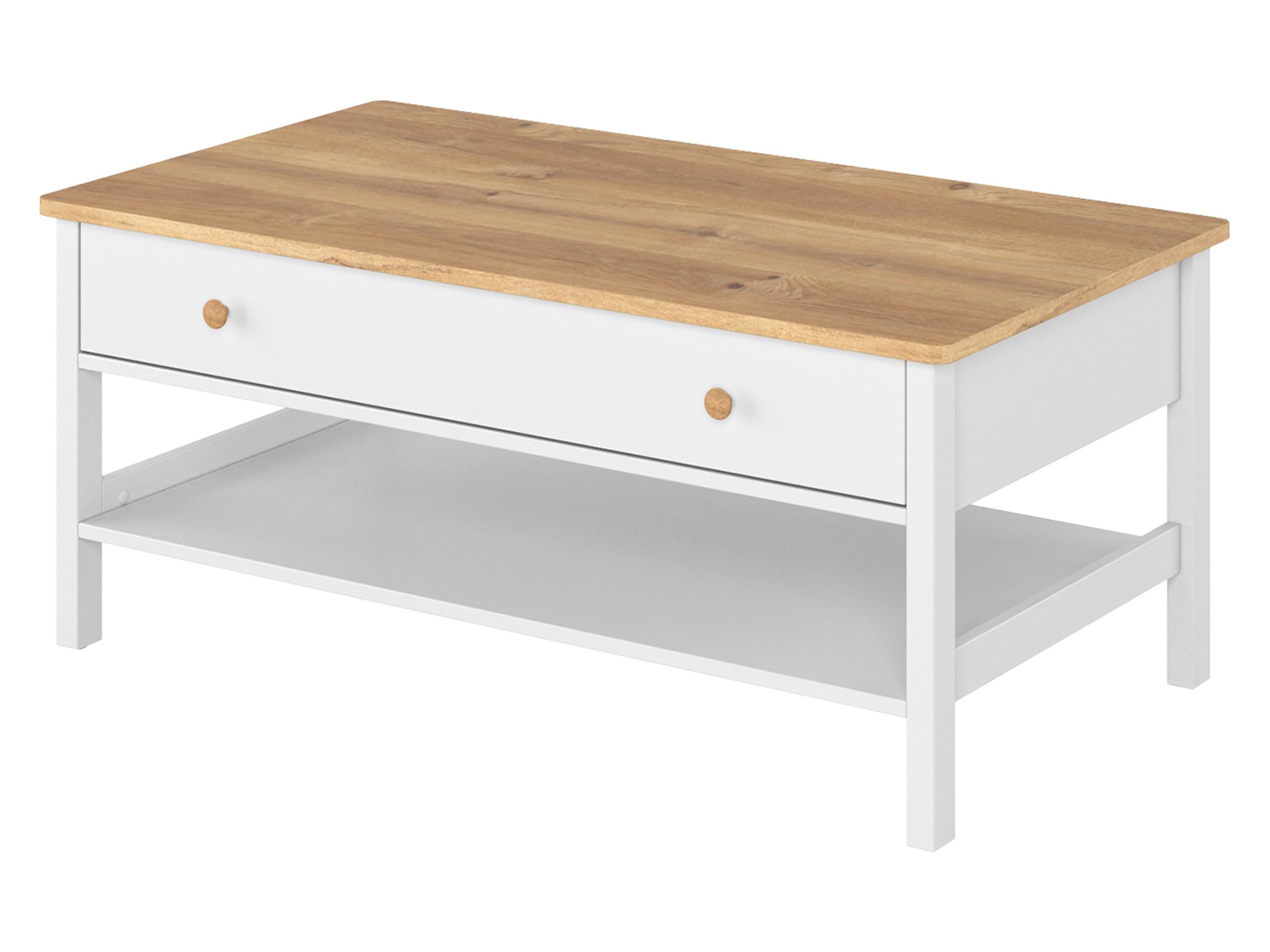 COUCHTISCH Story 1S SO15 - Eichefarben/Weiß, Holzwerkstoff/Kunststoff (60/110/49cm) - MIRJAN24