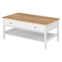 COUCHTISCH Story 1S SO15 - Eichefarben/Weiß, Holzwerkstoff/Kunststoff (60/110/49cm) - MIRJAN24