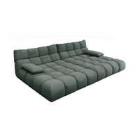 BIG SOFA VIVIEN Smaragdgrün Cord - Smaragdgrün/Schwarz, Kunststoff/Textil (296/85/178cm) - KAWOLA
