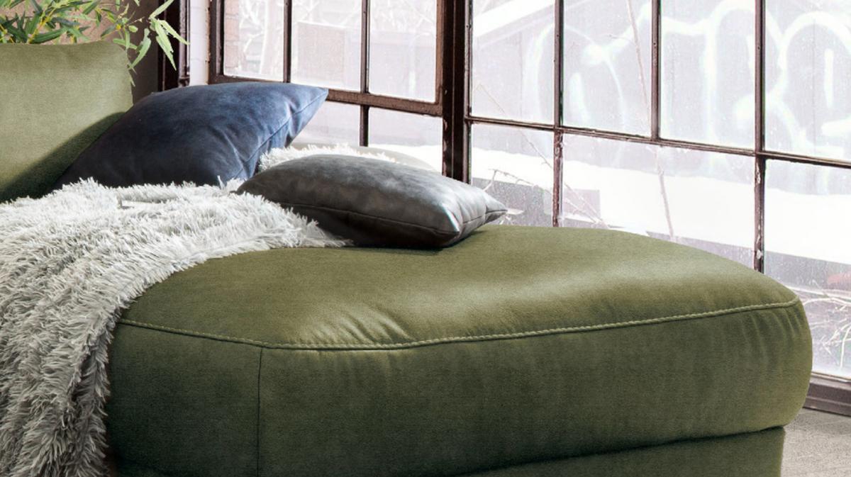 ECKSOFA MOTORISCHER RELAXFUNKTION LOLA Dunkelgrün Webstoff Relaxfunktion - Dunkelgrün/Schwarz, Textil (233/178cm) - KAWOLA