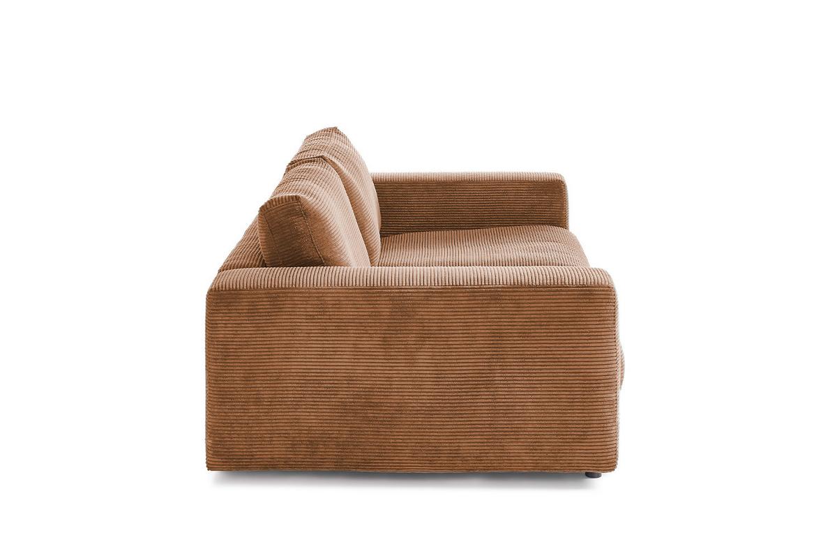 SOFA 2-SITZER MADELINE Braun Cord - Schwarz/Braun, Kunststoff/Textil (230/85/127cm) - KAWOLA