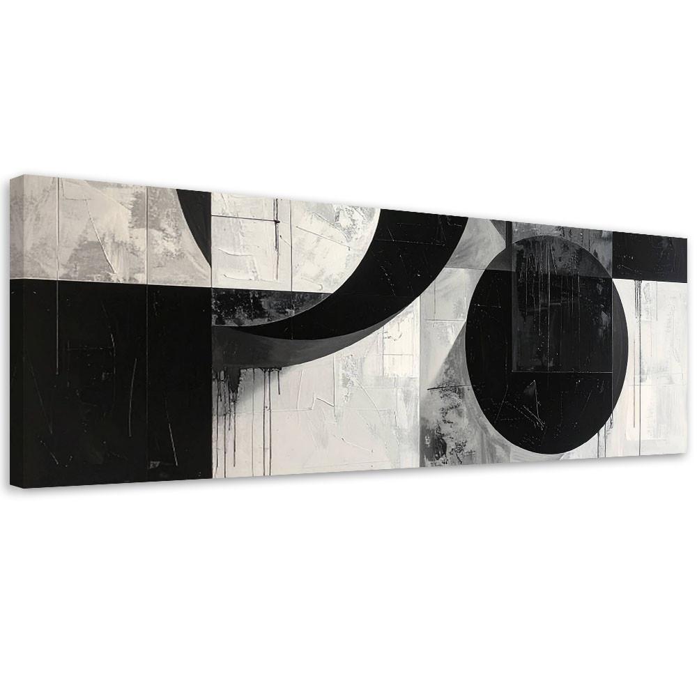 LEINWANDBILD 3D und geometrisch 90x30cm - Schwarz, Textil (90/30cm) - Feeby