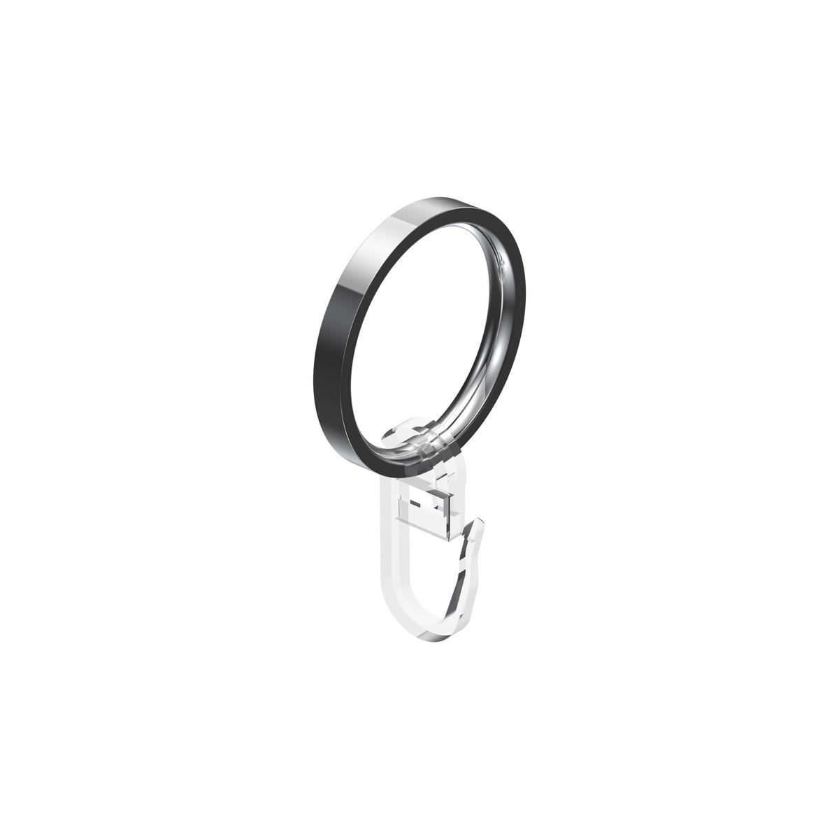 GARDINENSTANGE Platon Tanara 120 cm, 2-läufig, 20 mm Ø Chrom - Chromfarben/Weiß, Metall (120cm) - INTERDECO