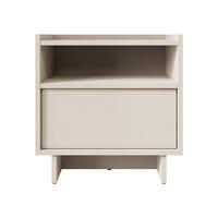 NACHTTISCH Yasumi S50 - Kaschmir/Schwarz, Holzwerkstoff/Kunststoff (50/51/39cm) - MIRJAN24