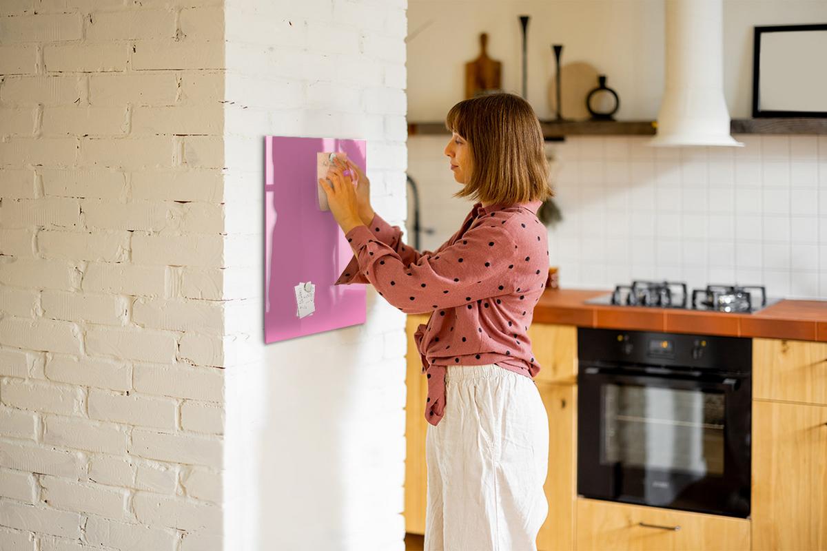 MAGNETTAFEL 40x60 Rosa schwarzer Marker - Pink, Glas (40/0.4/60cm) - TULUP