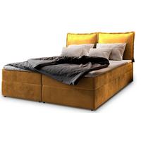 BOXBETT LENTE 140x200 cm mit Matratze und Topper - Gelb - Gelb, Holz (140/200cm) - MASSENO
