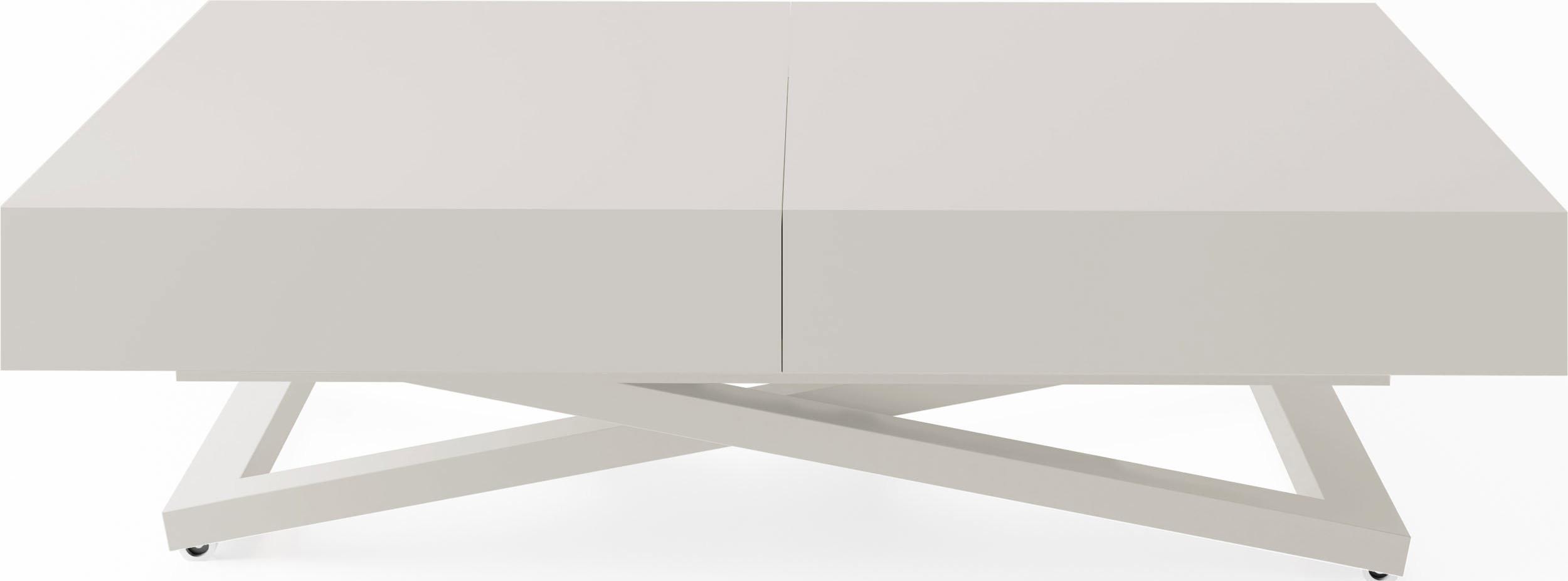 COUCHTISCH Cavetta U höhenverstellbar ausziehbar, Kaschmir Beige 120-200/80/27-76 cm - Kaschmir/Beige, Holzwerkstoff/Metall (80/200/76cm) - WFL GROUP