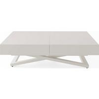 COUCHTISCH Cavetta U höhenverstellbar ausziehbar, Kaschmir Beige 120-200/80/27-76 cm - Kaschmir/Beige, Holzwerkstoff/Metall (80/200/76cm) - WFL GROUP