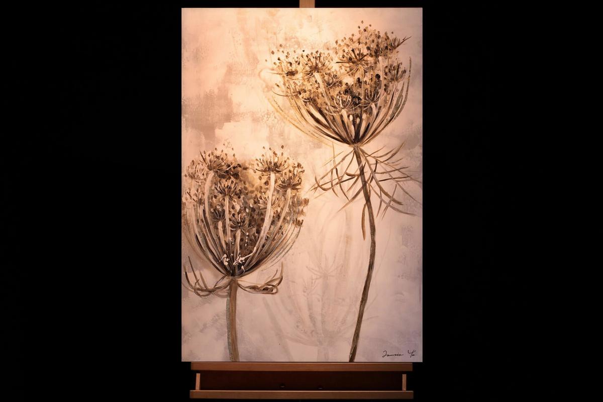 ACRYLBILD HANDGEMALT 60/90 cm - Beige, Holz/Textil (60/90cm) - KUNSTLOFT