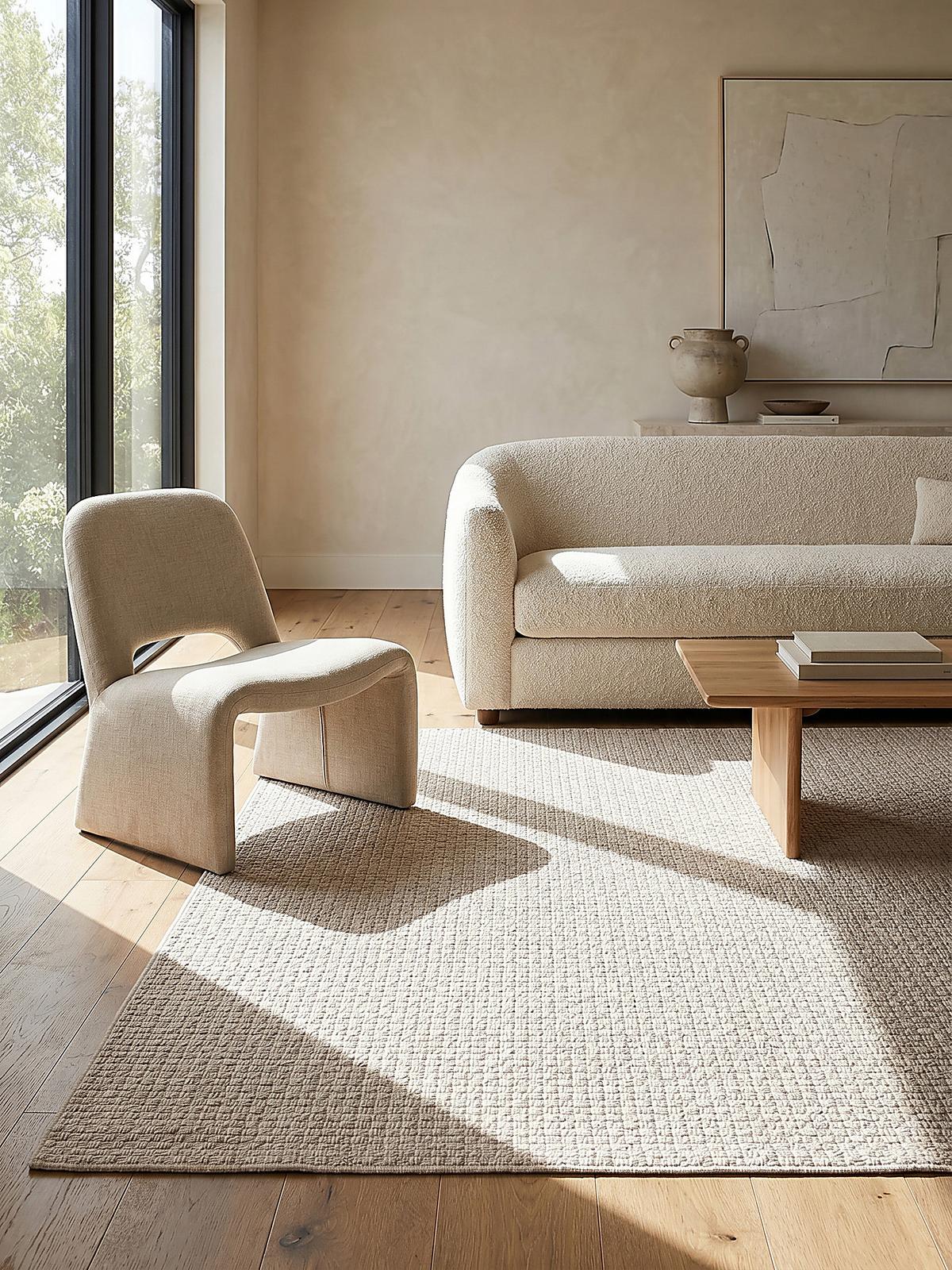 FLACHWEBTEPPICH Uni BROYE Polypropylen Beige 140 x 200 cm - Beige, Textil (140/200cm) - KADIMA DESIGN