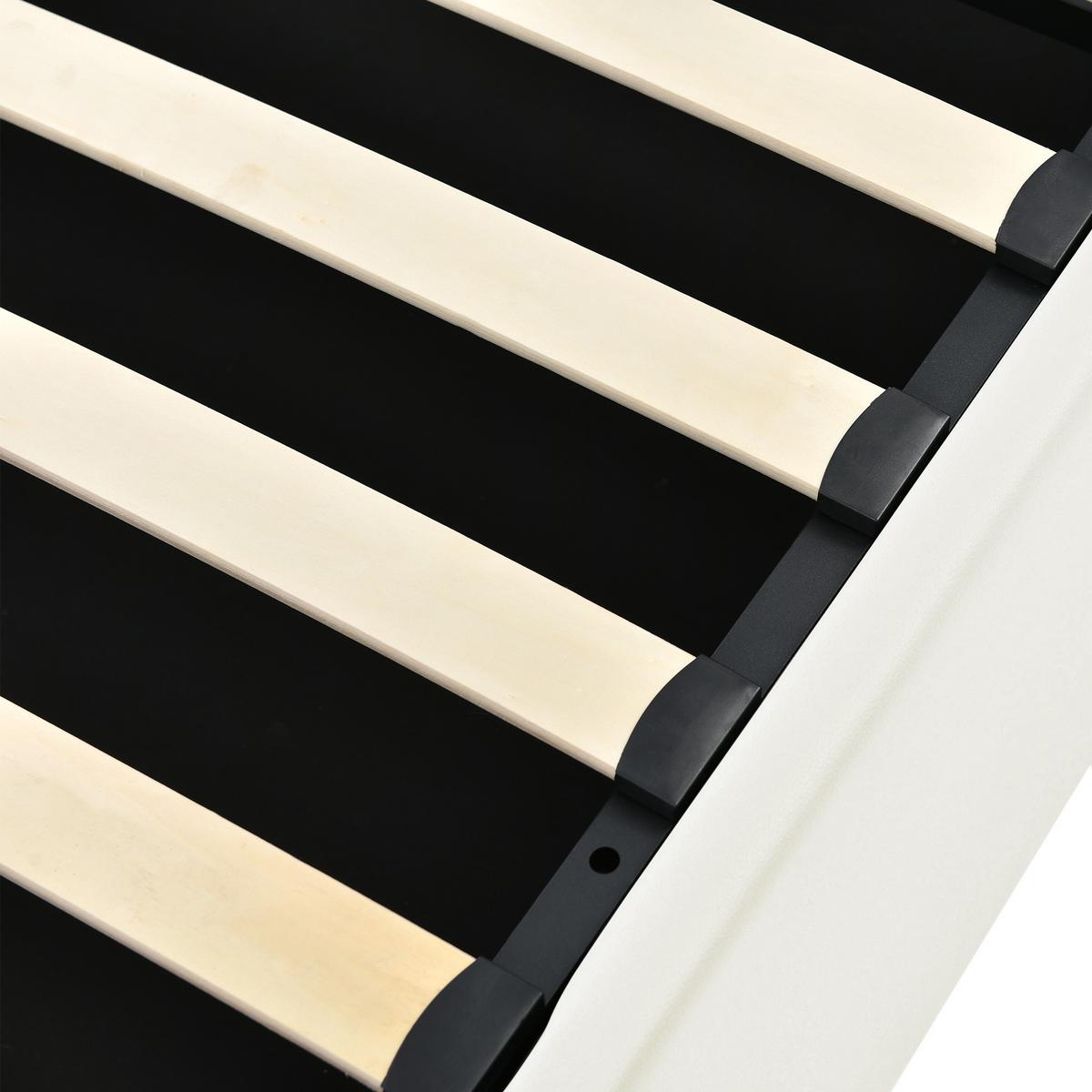 BOXSPRINGBETT 160/200 cm Weiß - Weiß, Leder/Holzwerkstoff - Urban Meuble