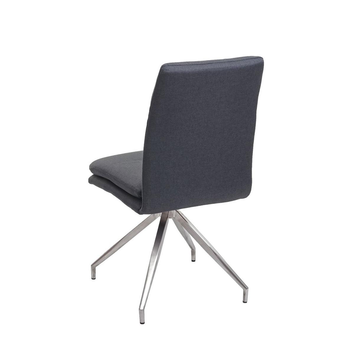 ESSZIMMERSTUHL Anthrazit 2er-Set - Anthrazit/Braun, Textil (47/90/60cm) - MCW