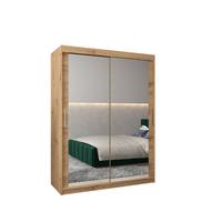 SCHWEBETÜRENSCHRANK 200/150/62 2-türig - Silberfarben/Eiche Artisan, Holz/Kunststoff (150/200/62cm) - MÖBEL KRYSPOL