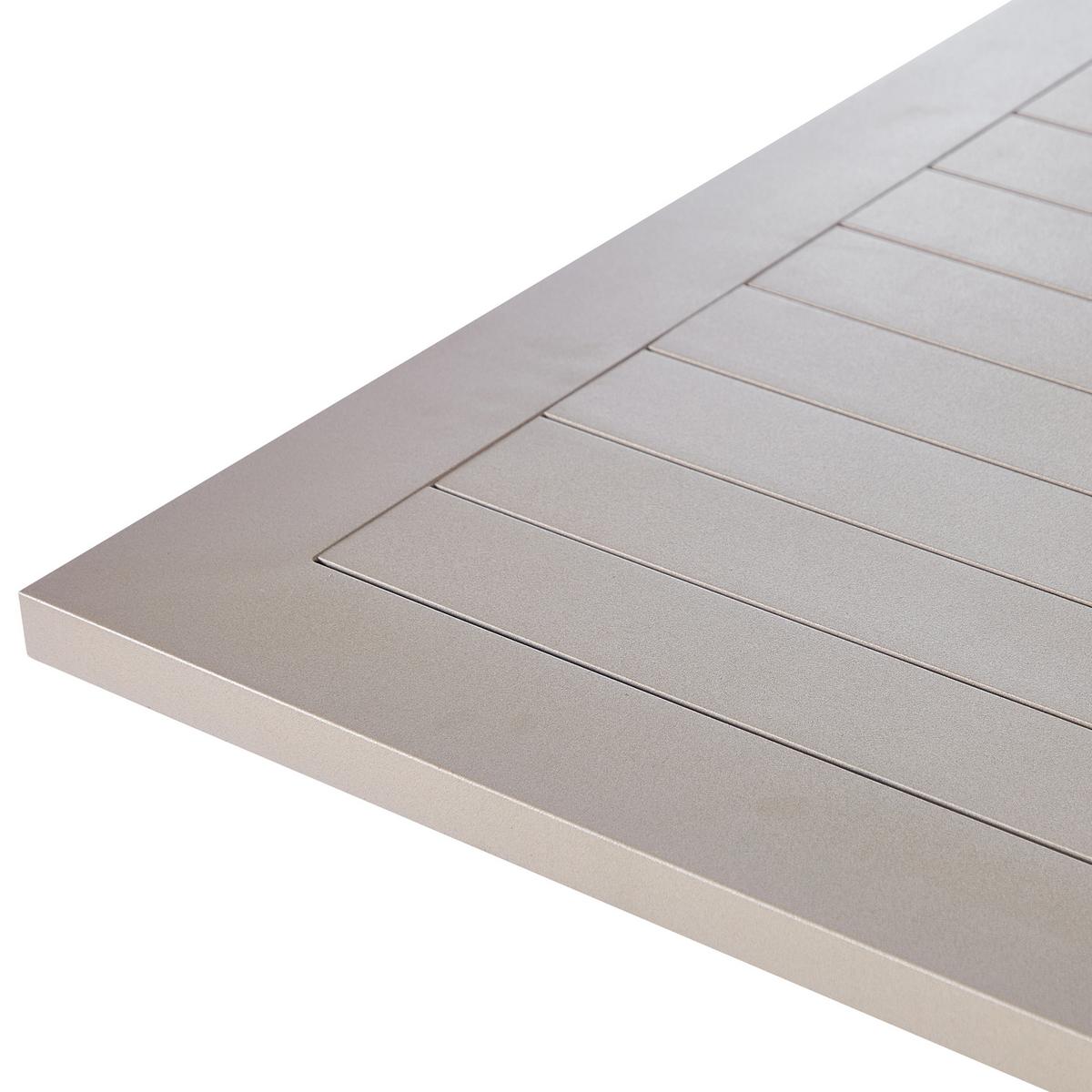 GARTENMÖBEL SET 6-Sitzer Aluminium taupe Cascais - Taupe, Kunststoff - Beliani