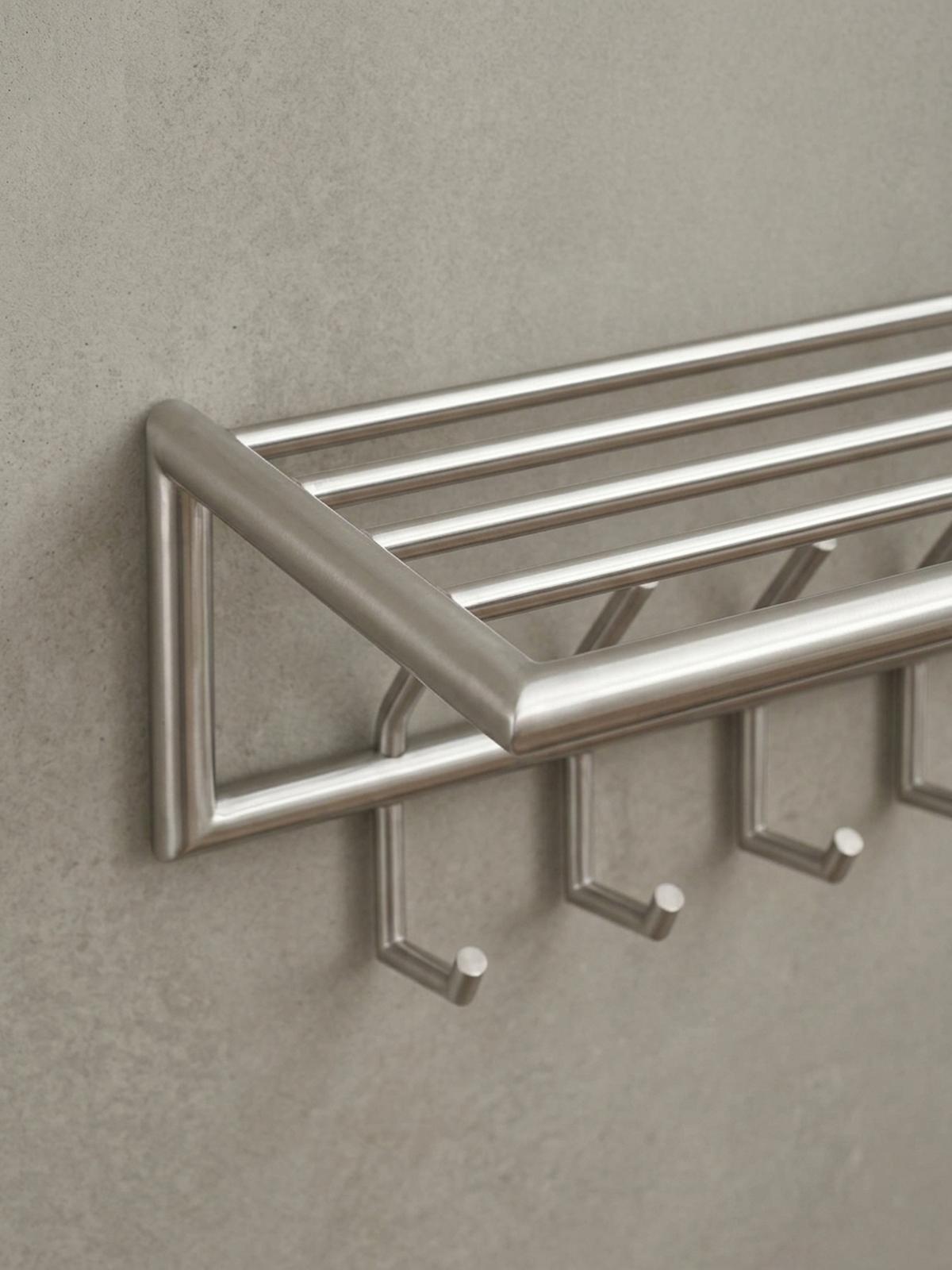 WANDGARDEROBE Metall Silber Modern mit Aufbewahrungsmöglichkeiten - Silberfarben, Metall (75/29/30cm) - KADIMA DESIGN