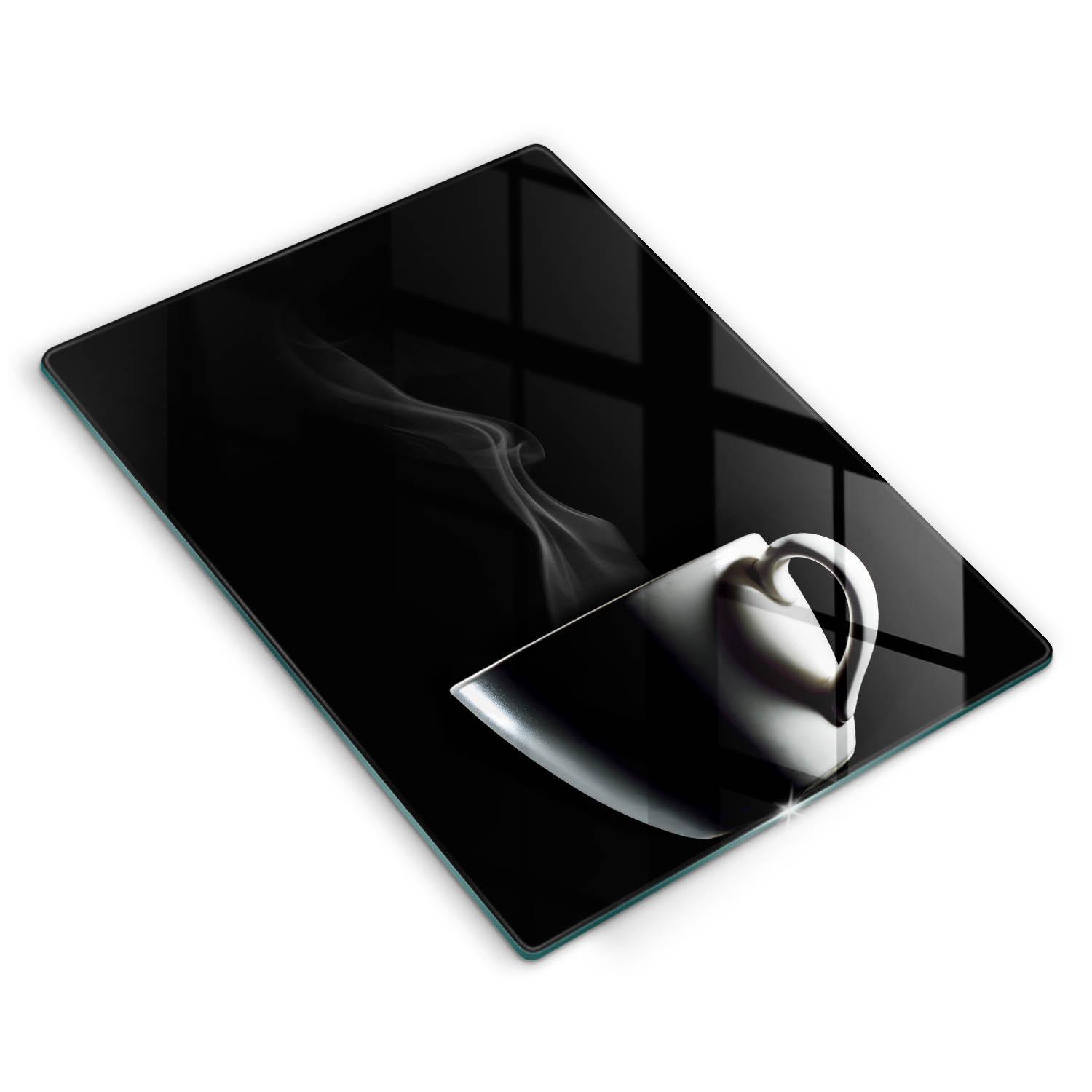 GLASPLATTE 40x52 cm Eine Tasse Tee - Hellgrau, Glas (40/52cm) - Wallfluent
