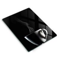 GLASPLATTE 40x52 cm Eine Tasse Tee - Hellgrau, Glas (40/52cm) - Wallfluent