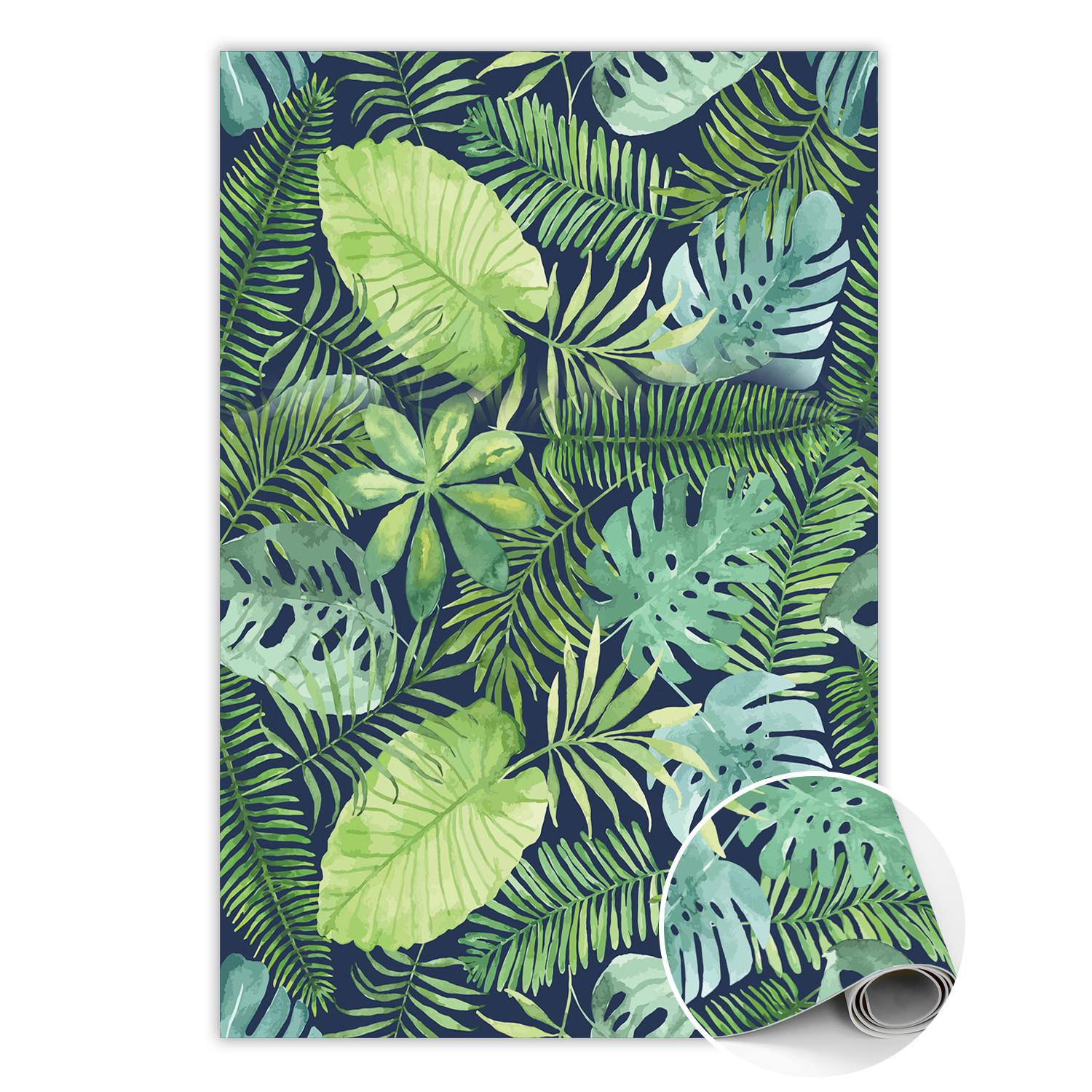 VINYL TEPPICH 100x150 cm Tropische Blätter - Grün, Kunststoff (100/150cm) - TULUP