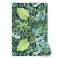 VINYL TEPPICH 100x150 cm Tropische Blätter - Grün, Kunststoff (100/150cm) - TULUP