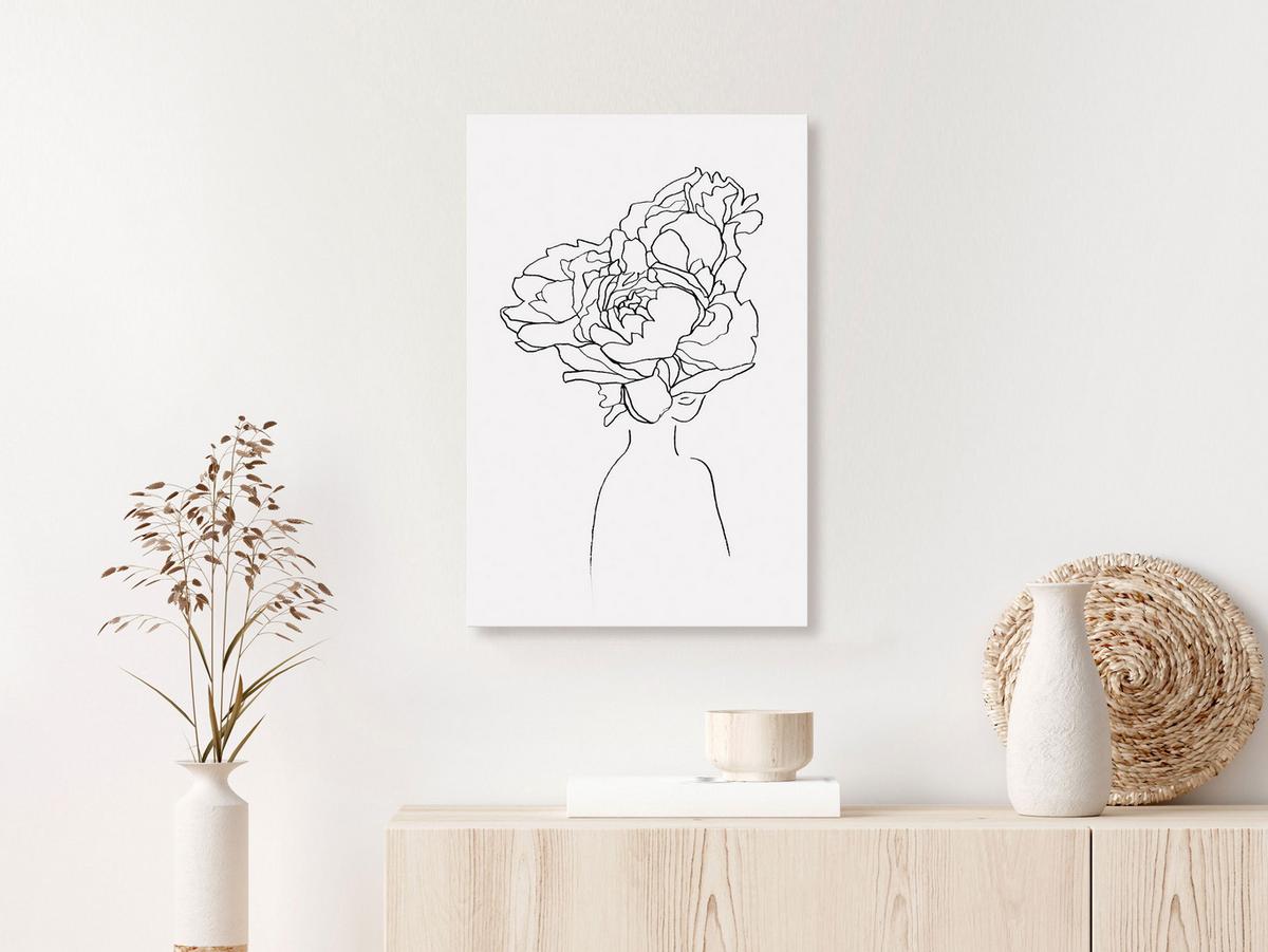 KUNSTDRUCK Schwarz-Weiß 40/60 cm - Schwarz, Textil (40/60cm) - KUNSTLOFT