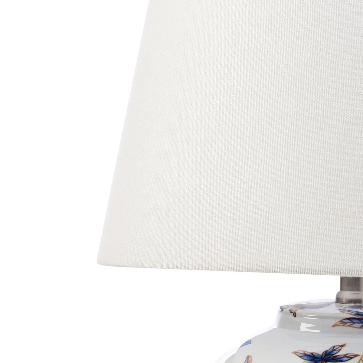 TISCHLAMPE Porzellan Weiß/Blau Sunja - Blau/Weiß, Keramik (32/32/51cm) - Beliani