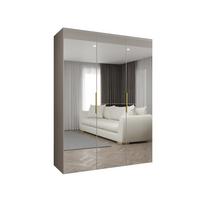 DREHTÜRENSCHRANK 202/150/52 3-türig - Kaschmir/Goldfarben, Holz (150/202/52cm) - MÖBEL KRYSPOL