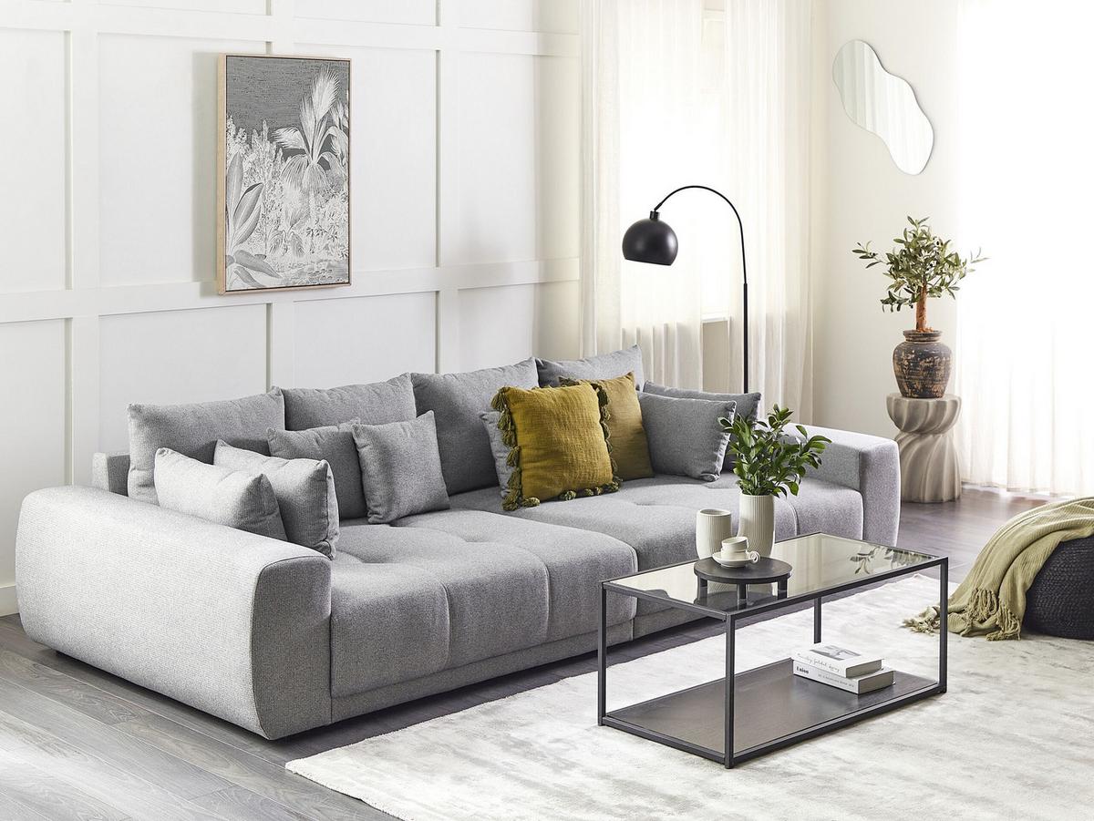 4-SITZER-SOFA Polsterbezug Grau Torpo - Grau, Textil (308/84/136cm) - Beliani