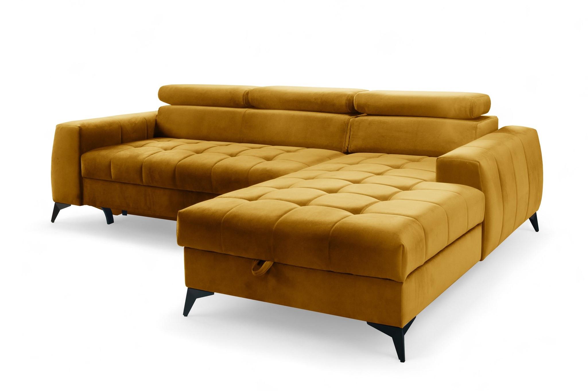 ECKSOFA Agnesa Xs In Salvador - Honig, Holzwerkstoff/Textil (260/200cm) - Fun Möbel