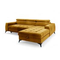 ECKSOFA Agnesa Xs In Salvador - Honig, Holzwerkstoff/Textil (260/200cm) - Fun Möbel