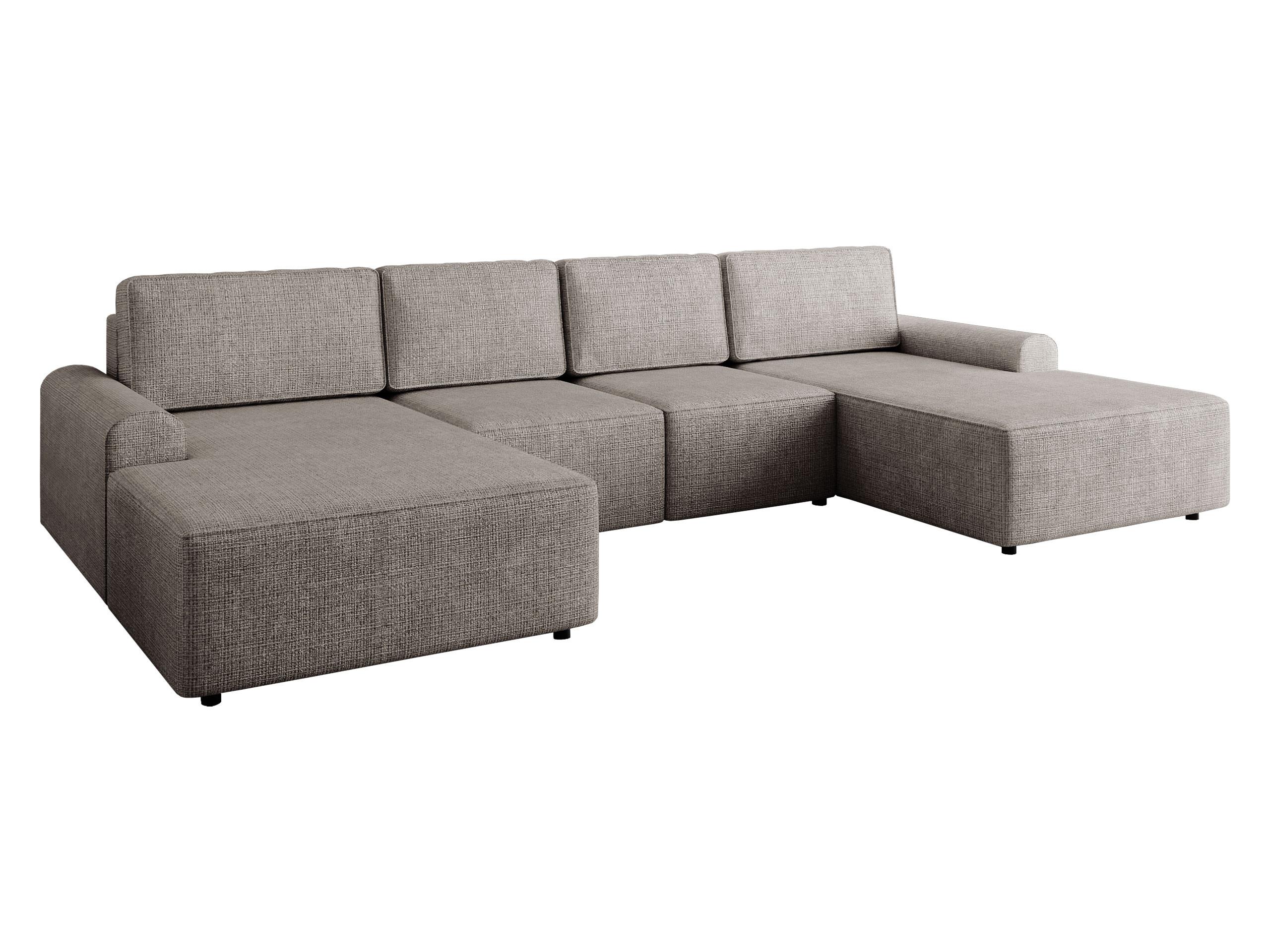 WOHNLANDSCHAFT Bella XL - Schwarz/Grau, Holz/Kunststoff (338/85/168cm) - MIRJAN24