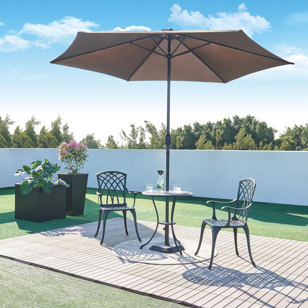 BISTRO-SET 3 TLG. Vena - Dunkelgrau/Grün, Metall - casa.pro