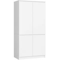 KLEIDERSCHRANK Weiß 180/90/51 - Weiß, Holzwerkstoff (90/180/51cm) - RAUMHIRSCH FURNITURE