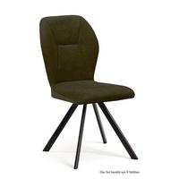 ESSZIMMERSTUHL (8er-Set) Delta 51x92x60 Schwarz/Khaki - Dunkelgrün/Schwarz, Kunststoff (60/92/51cm) - 58aufmkessel