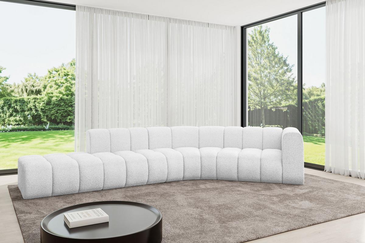 ECKSOFA modulares Sofa Tilmo-L1 - 399x194x70 cm Weiß - Weiß, Holzwerkstoff/Textil (399/194cm) - ALTDECOR