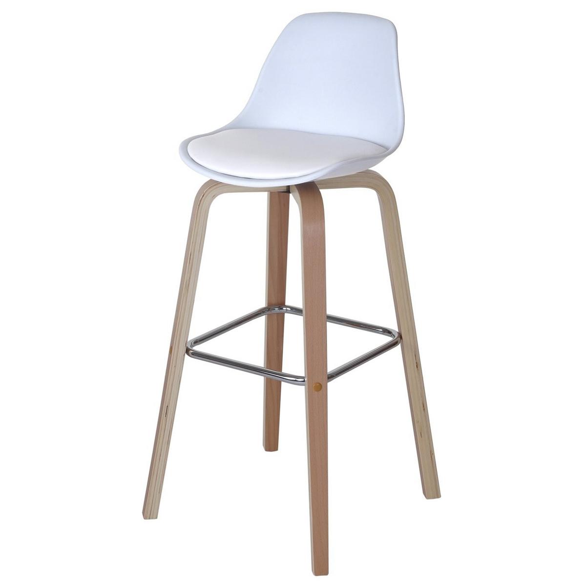 BARHOCKER Weißeiche Dekor 2er-Set - Silbereichenfarben, Textil (44/97/45cm) - MCW