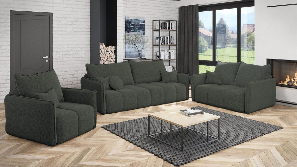 SESSEL Morgano - Anthrazit, Holzwerkstoff/Textil (85/86/102cm) - Fun Möbel