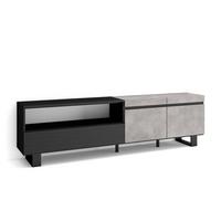 LOWBOARD, Zementgrau, 200/35/57cm - Grau, Holzwerkstoff (200/57/35cm) - Skraut Home