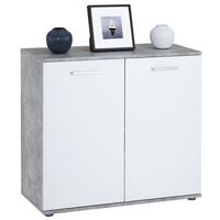 KOMMODE CHICAGO Betonoptik/weiß - Weiß/Grau, Holzwerkstoff (91/82/40cm) - CARO-Möbel