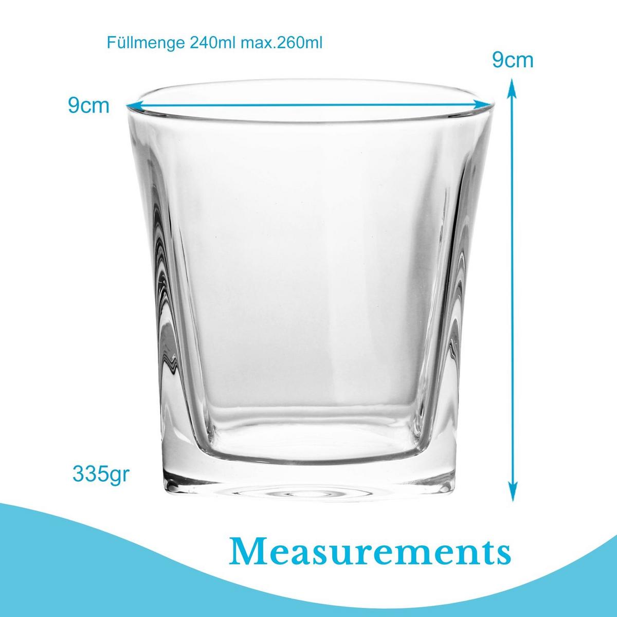 WHISKY GLAS Set (4-tlg.) - Transparent, Glas (0.3L) - Intirilife