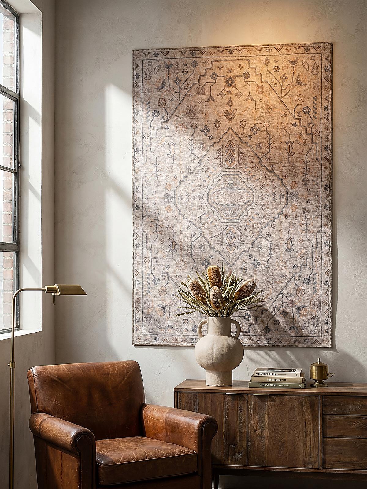 TEPPICH Waschbar HURST, orientalisch mit Medaillon, Beige, 190 x 290 cm - Beige, Textil (290/190cm) - KADIMA DESIGN
