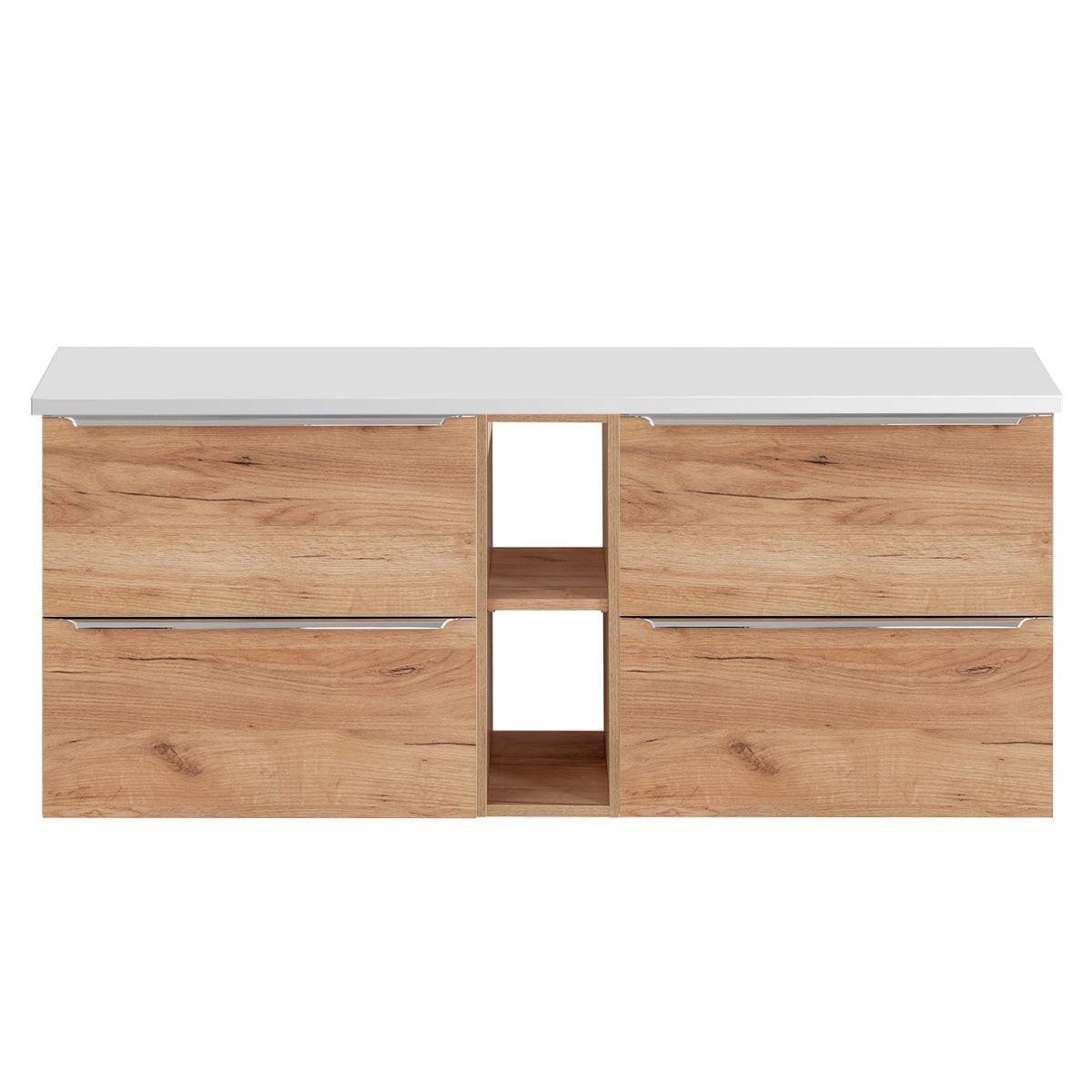 WASCHTISCHUNTERSCHRANK 140.4cm April Holz - Braun/Weiß, Holzwerkstoff (140.4/59/46cm) - Petits-meubles