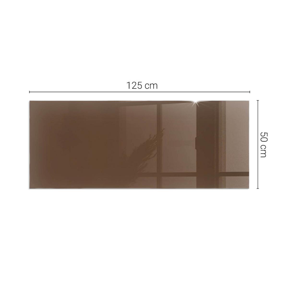 GLASPLATTE für Kamin 125x50 cm - Braun, Glas (125/50/0.4cm) - TULUP