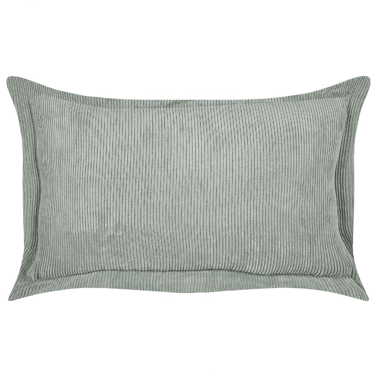 DEKOKISSEN CORD 2er-Set Hellgrün 47/27 cm Zinnia - Hellgrün, Textil (47/27cm) - Beliani