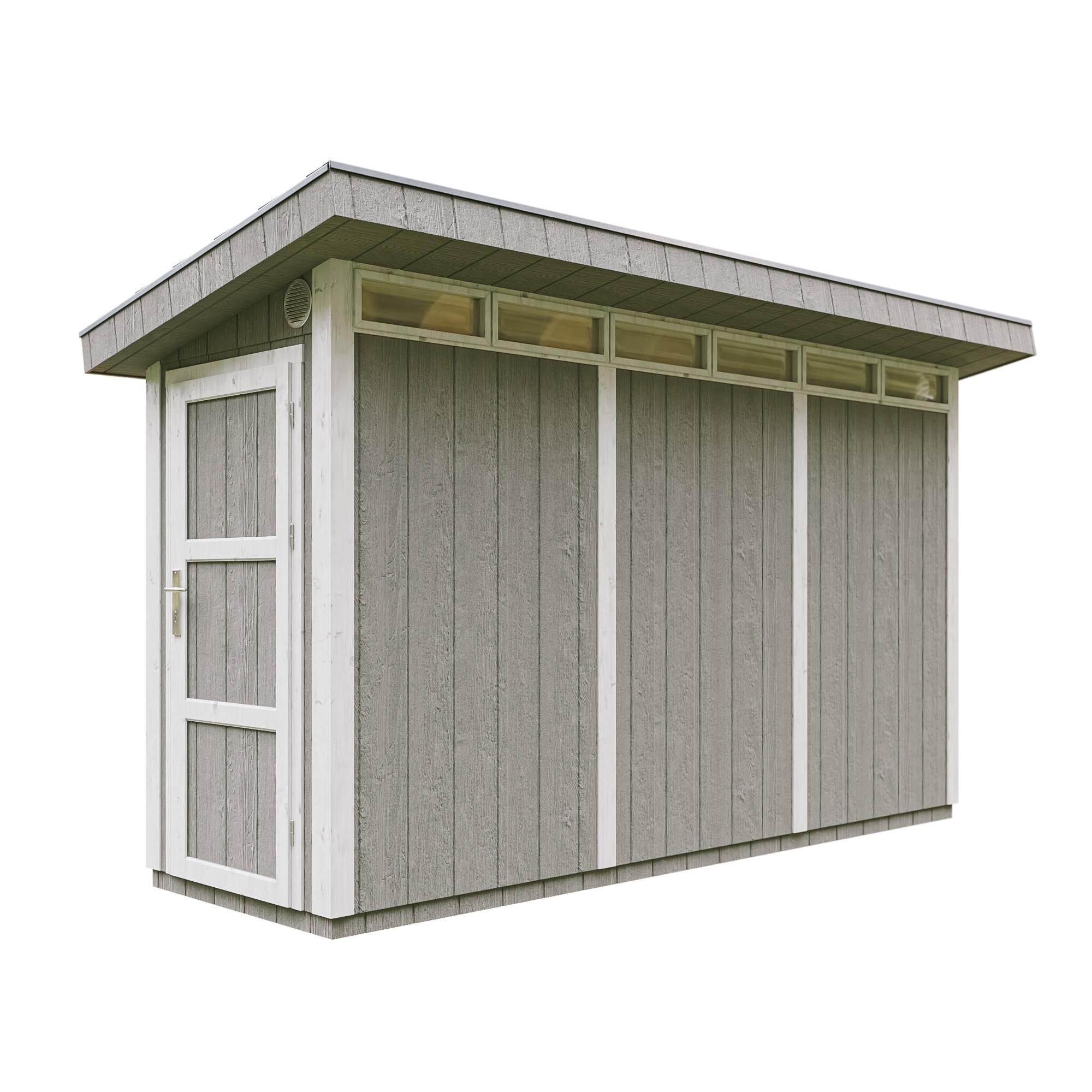 HOLZ-GARTENHAUS basis LP SmartSide 4,3m² mit B161xL411xH239 cm - M902 - TUNDRA GREY - Grau, Holz (412/239/161cm) - Timbela