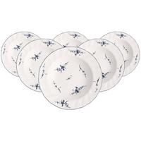 SUPPENTELLER Vieux Luxembourg weiß-blau ø 22,5 cm 6er Set - Blau/Weiß, Keramik (22.5cm) - Villeroy & Boch